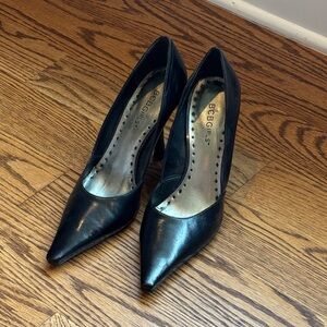 bebe Black Pointed Toe Heels
